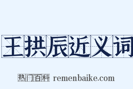 王拱辰近义词是什么意思的图片